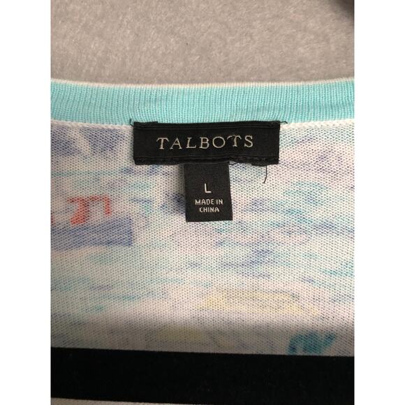 Talbots Women's Size Large Novelty Print (Vacation) Sweater - Picture 2 of 6